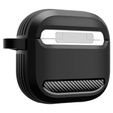 Etui SPIGEN na Słuchawki Airpods 4 2024, Rugged Armor, czarne