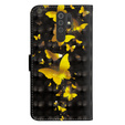 Etui Wallet do Xiaomi Redmi 9, Light Spots Decor, Gold Butterflies