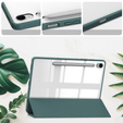 Etui do Samsung Galaxy Tab S9 FE / S10 FE, Smartcase Hybrid, z miejscem na rysik, ciemnozielone