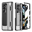 Etui do Samsung Galaxy Z Fold 5 5G, z wbudowaną szybką i podstawką, czarne