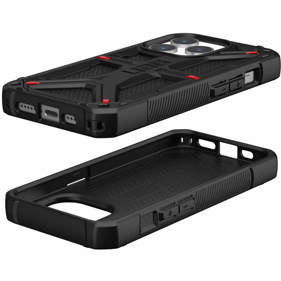 Etui Urban Armor Gear do iPhone 15 Pro, Monarch, Kevlar czarne