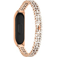 Bransoleta Rhinestone Decor do Xiaomi Mi Band 5 - Gold