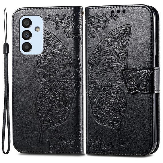 Etui z klapką do Samsung Galaxy M23 5G / M13, Butterfly, czarne