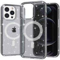 Etui do iPhone 14 Pro, Dropproof MagSafe Glitter, czarne