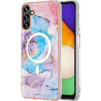 Etui do Samsung Galaxy A54, do MagSafe, Marble, kolorowe