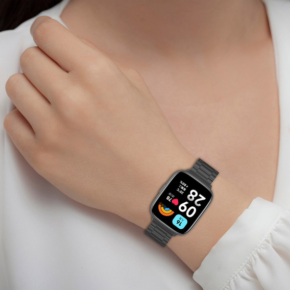 Bransoleta Stalowa do Xiaomi Redmi Watch 3 Active, Czarna