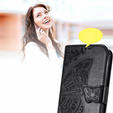 Etui z klapką do Realme 12, Butterfly, czarne