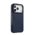 Etui MELKCO z klapką do iPhone 17 Pro, skórzane, flip, niebieskie