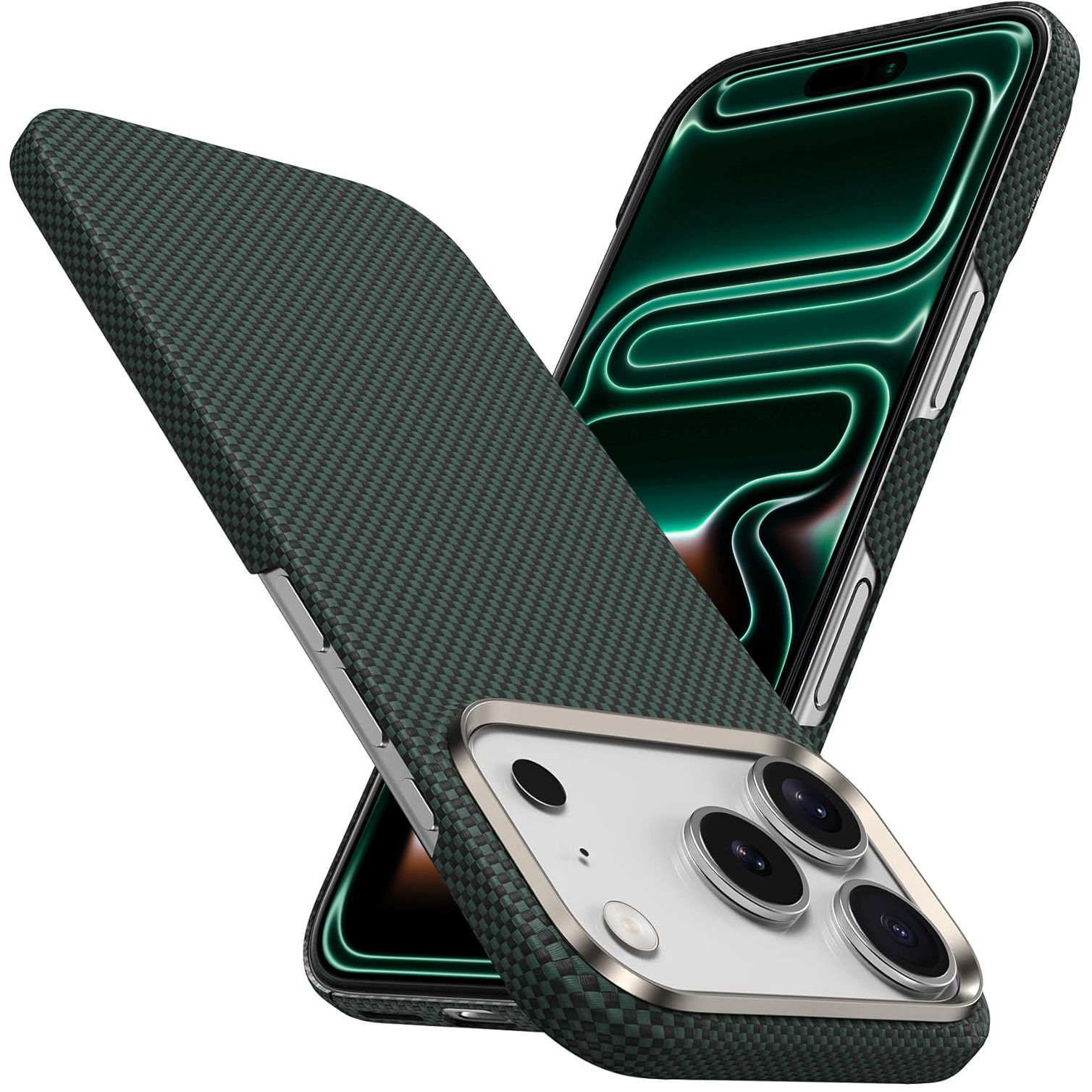 Etui BENKS Kevlar do iPhone 17 Pro, Magnetic Armor Tint 1000D 0069, do MagSafe – zielone