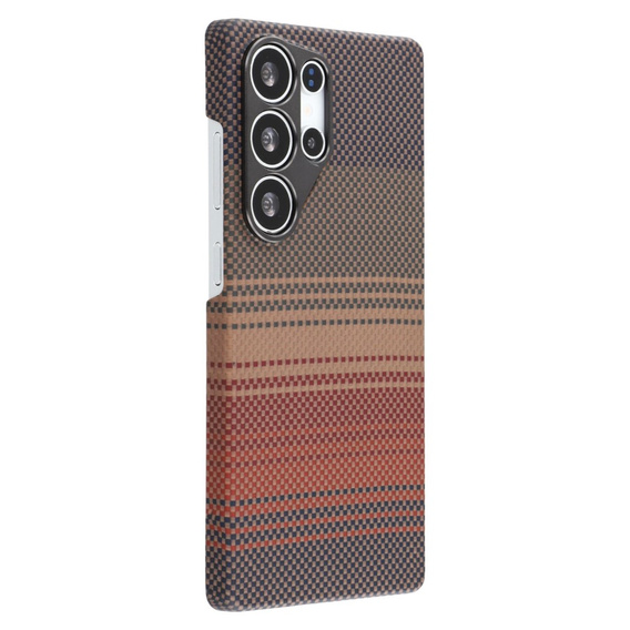 Etui do Samsung Galaxy S25 Ultra – magnetyczne z włókna aramidowego, pomarańczowe
