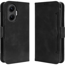 Etui z klapką do Xiaomi Poco F7, Card Slot, czarne