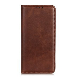 Etui z klapką do Samsung Galaxy M51, Split Leather, brązowe