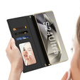 Etui z klapką do Samsung Galaxy S24 Ultra, GKK Mirror Wallet, czarne