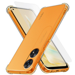 Zestaw  Etui do Oppo Reno8 T, Dropproof, Przezroczyste + szkło