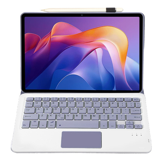 Etui z klawiaturą Bluetooth i touchpadem do Xiaomi Redmi Pad 2 – fioletowe