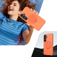 Etui do Samsung Galaxy A57 5G, z podstawką, do MagSafe, pomarańczowe