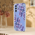Etui do Samsung Galaxy S25 FE z motywem kwiatowym – fioletowe