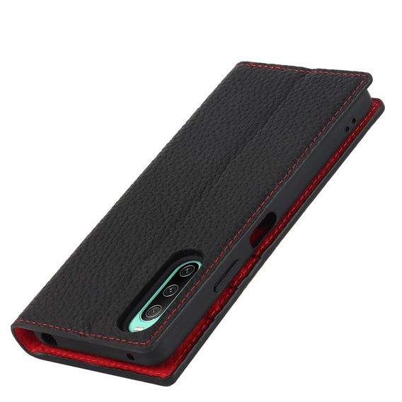 Etui z klapką do Sony Xperia 10 IV 5G, Case Litchi Skin Grain, czarne