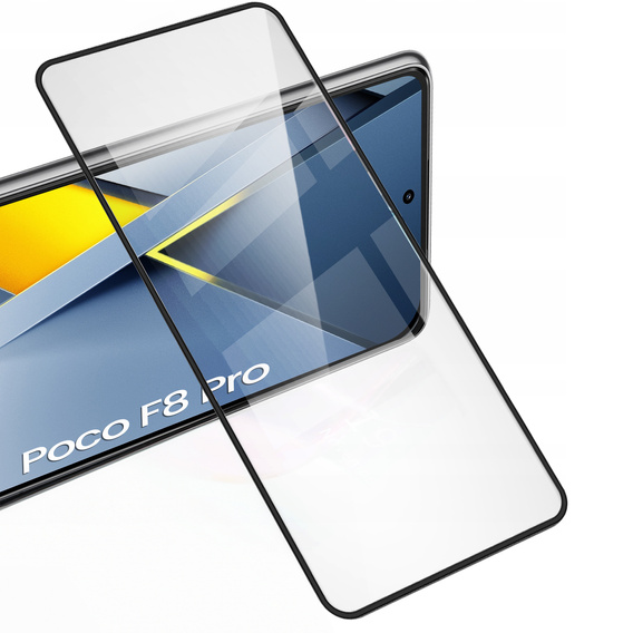 2x Szkło Hartowane do Xiaomi Poco F8 Pro, ERBORD 3D pełne, szybka na cały ekran