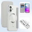 Etui z klapką do iPhone 17, RFID Wallet MagSafe z ochroną aparatu, tytanowe szare