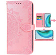 Etui z klapką do Honor Magic 6 Lite 5G, Mandala, różowe