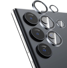 2x Szkło na aparat szara do Samsung Galaxy S24 Ultra, ERBORD Camera Lens, grey frame