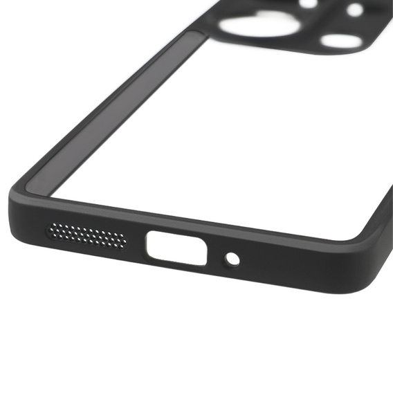 Etui do Xiaomi Redmi Note 13 Pro 4G / Xiaomi Redmi Note 14S / Xiaomi Poco M6 Pro 4G, Fusion Hybrid, z ochroną aparatu, przezroczyste / czarne