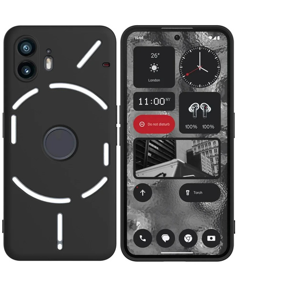 Etui do Nothing Phone 2, Silicone Lite, czarne