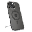 Etui z MagSafe Spigen do iPhone 16 Pro, Ultra Hybrid, przezroczyste / szare + Szkło Hartowane 9H
