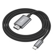 Kabel USB-C do HDMI Hoco UA27 4K 30Hz 2m - stalowy szary