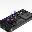 Etui do Samsung Galaxy S25 Ultra, KickStand Camera Lens, czarne