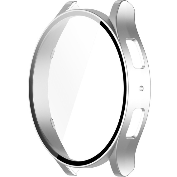 2w1 Etui + Szkło Hartowane do Samsung Galaxy Watch 6 44mm, Srebrne