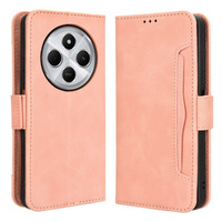 Etui z klapką do Xiaomi Redmi 14C / Xiaomi Poco C75, Card Slot, różowe