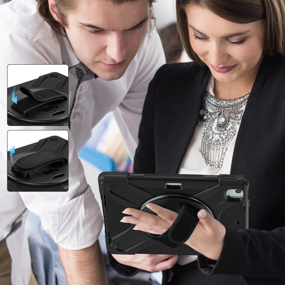 Etui do iPad Pro 13" 2024 (7 gen.), Pancerne obrotowe 360, Czarne