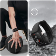 Pasek + Etui Suritch do Apple Watch 4/5/6/7/8/SE 44/45mm, czarny