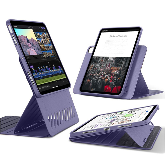 Etui do iPad Air 11" 2025/2024 (7/6 gen.) / Air 10.9" 2022/2020 (5/4 gen.), ESR Shift Magnetic, Fioletowe
