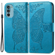 Etui z klapką do Motorola Moto G52 / G82 5G, Butterfly, niebieskie