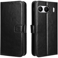 Etui z klapką do OnePlus Nord 4, Crazy Horse Wallet, czarne