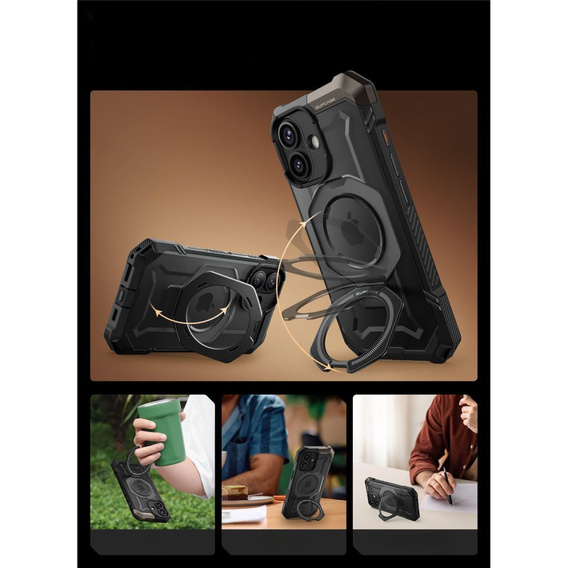 Etui Supcase do iPhone 17, Unicorn Beetle Grip Mag, Black