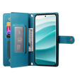 Etui z klapką do Xiaomi Redmi Note 14 Pro 5G / Poco X7 5G, Wallet Zipper Pocket, niebieskie