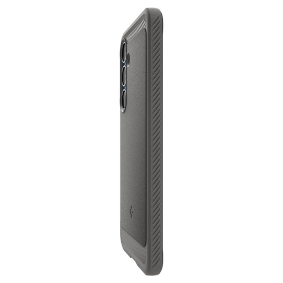 Etui Spigen do Samsung Galaxy S25, Rugged Armor MagSafe, szare + Szkło Hartowane 9H