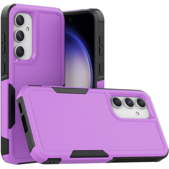 Etui pancerne do Samsung Galaxy S23 FE, Dual Shockproof, fioletowe