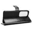 Etui z klapką do Vivo Y19s, Crazy Horse Wallet, czarne