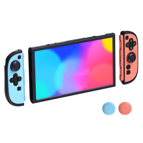 StarTRC Games – Etui ochronne do Nintendo Switch 2 + Kolorowe uchwyty do Joy-Conów