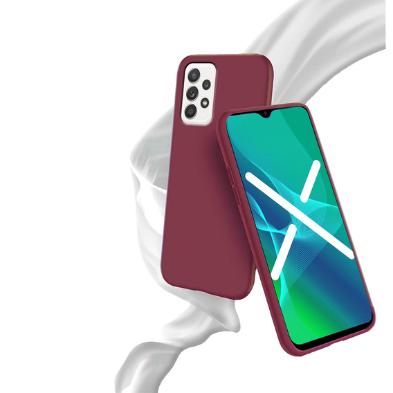Etui cienkie do Samsung Galaxy A72 5G / A72 4G, Slim, bordowe