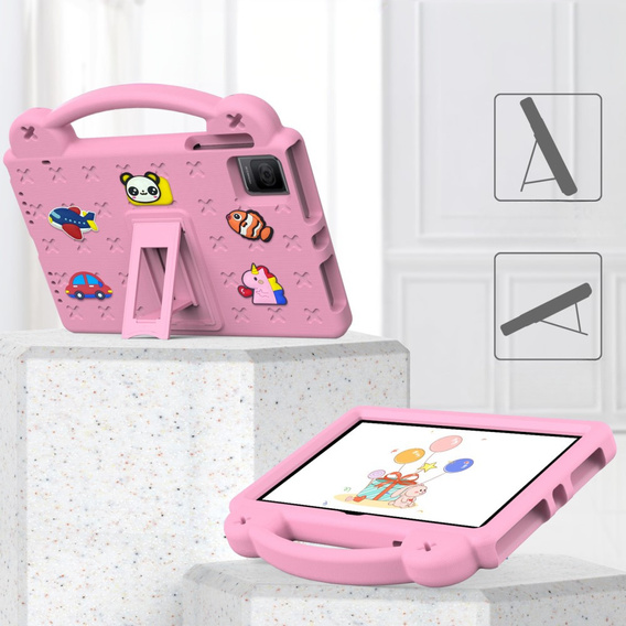 Etui do T Tablet 5G, Cute Patterns, z podstawką, Różowe