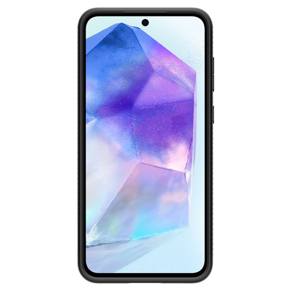 Etui Spigen do Samsung Galaxy A55 5G, Liquid Air, czarne + Szkło Hartowane 9H