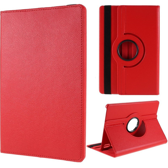 Etui do Samsung Galaxy Tab S9 / S8, Obrotowe 360, czerwone