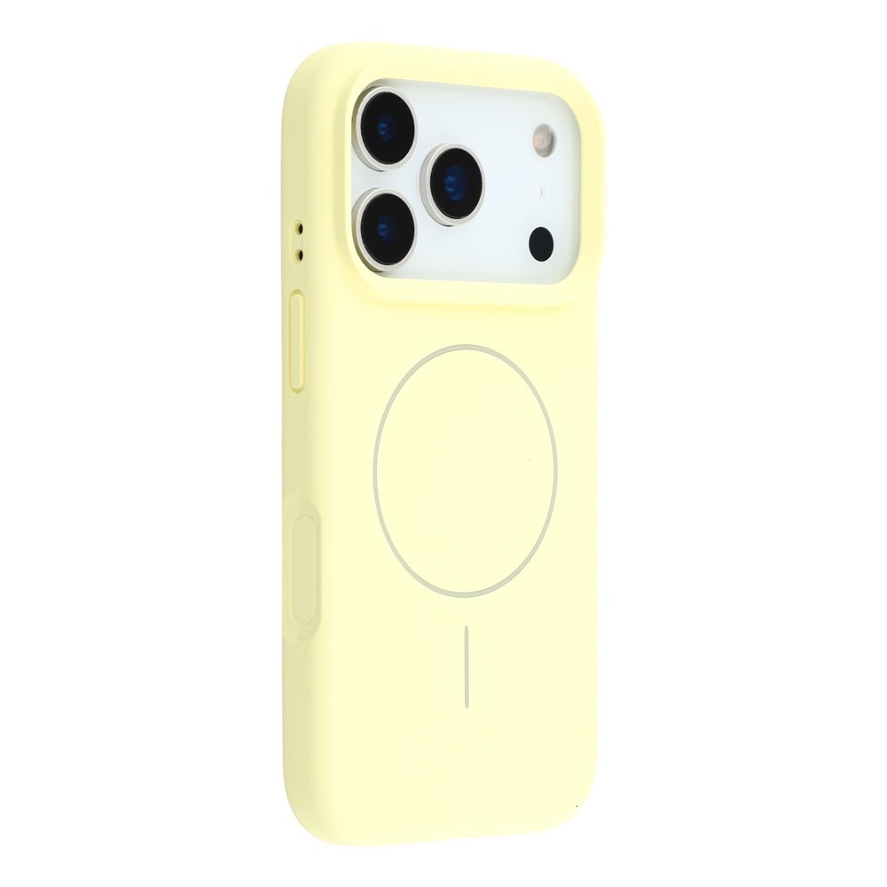 Etui silikonowe do iPhone 17 Pro - kompatybilne z MagSafe, antywstrząsowe, beżowe