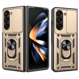Etui pancerne do Samsung Galaxy Z Fold5 5G, CamShield Slide, złote
